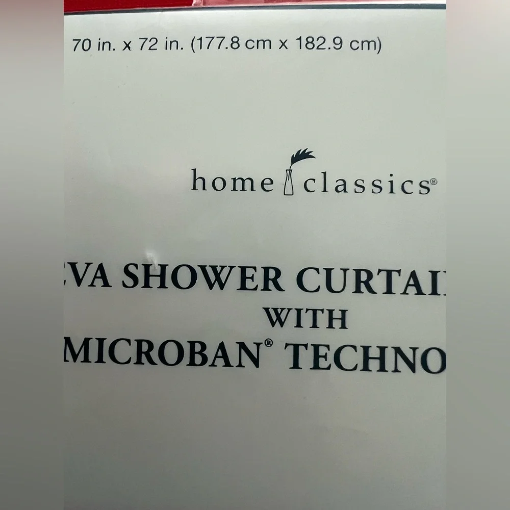 New Home Classics PEVA shower curtain liner with microban technology 70 x 72